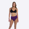 New WUKA leak-proof period high waist swimwear in Purple - full view - Light/Medium flow